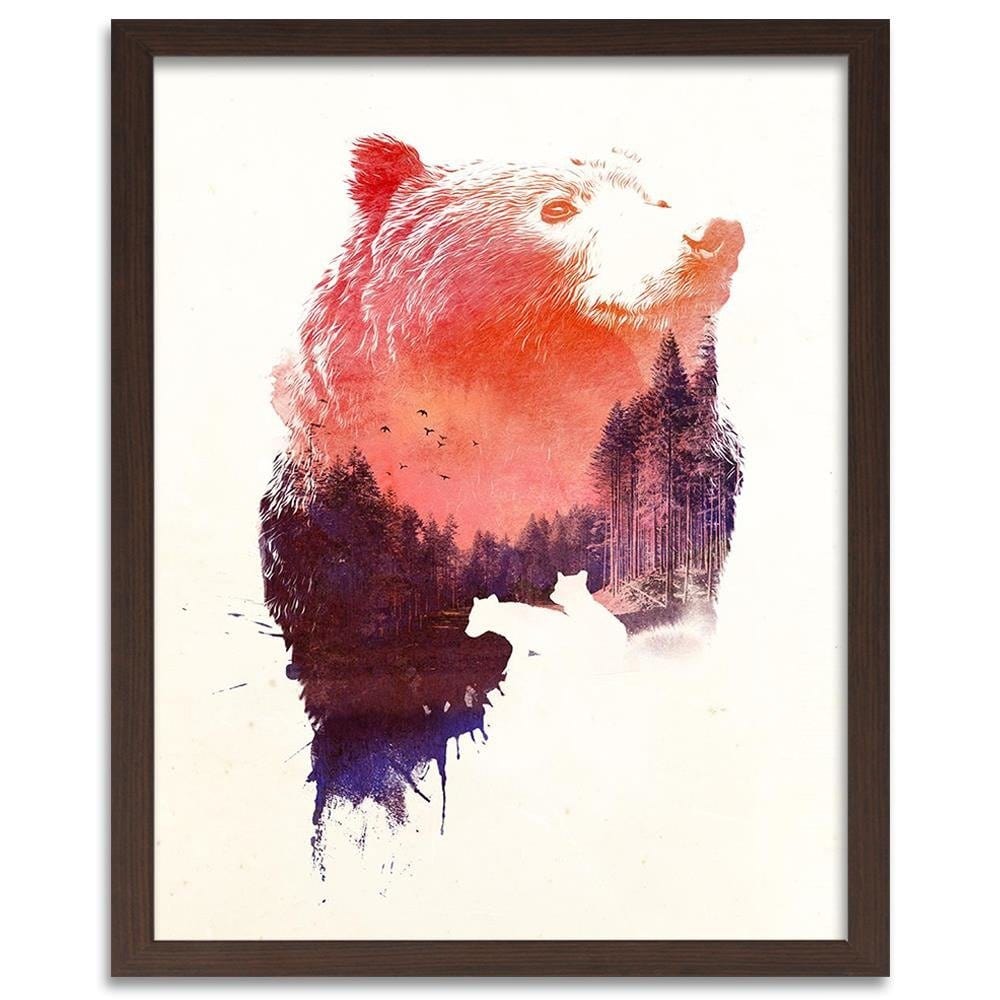 Glezna brūnā rāmī - King Forest 1 Home Trends DECO