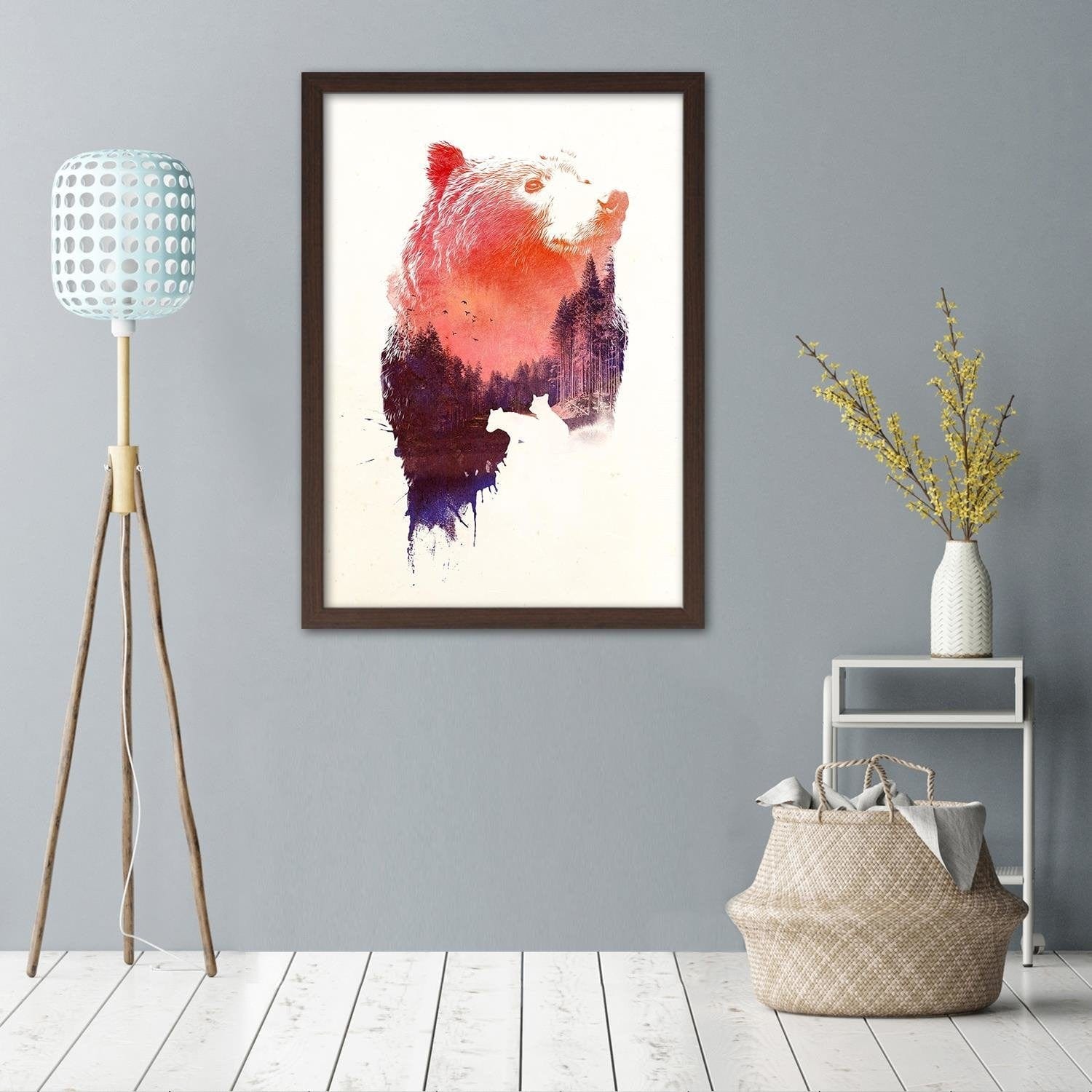 Glezna brūnā rāmī - King Forest 1 Home Trends DECO