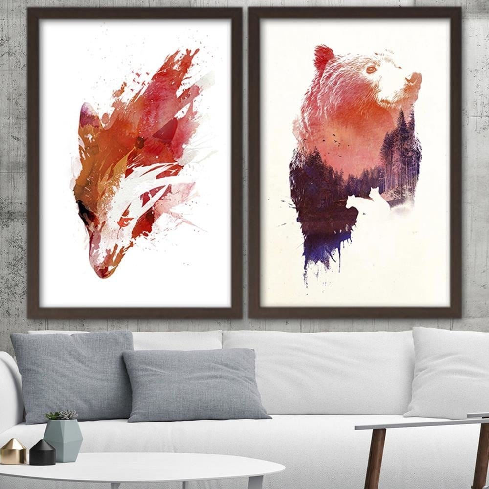 Glezna brūnā rāmī - King Forest 1 Home Trends DECO