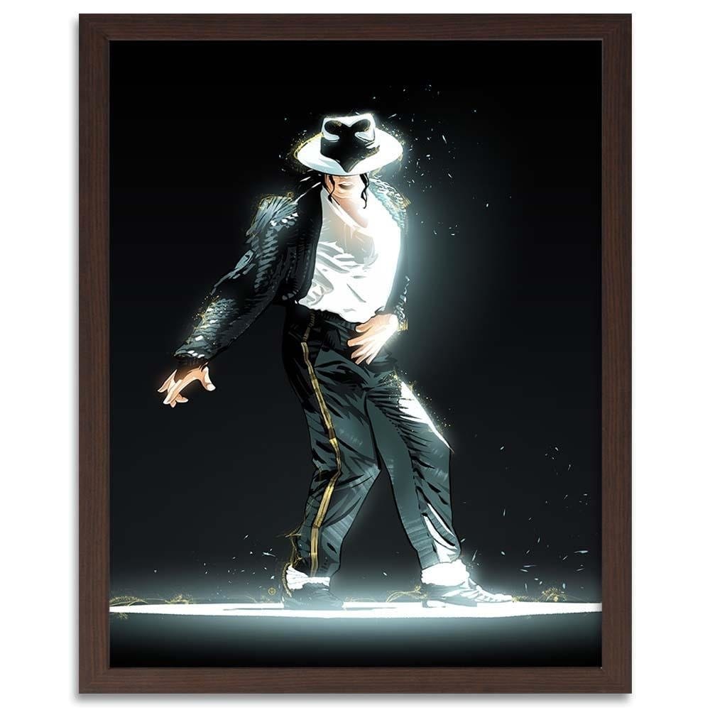 Glezna brūnā rāmī - King Of Pop Icon Black Home Trends DECO