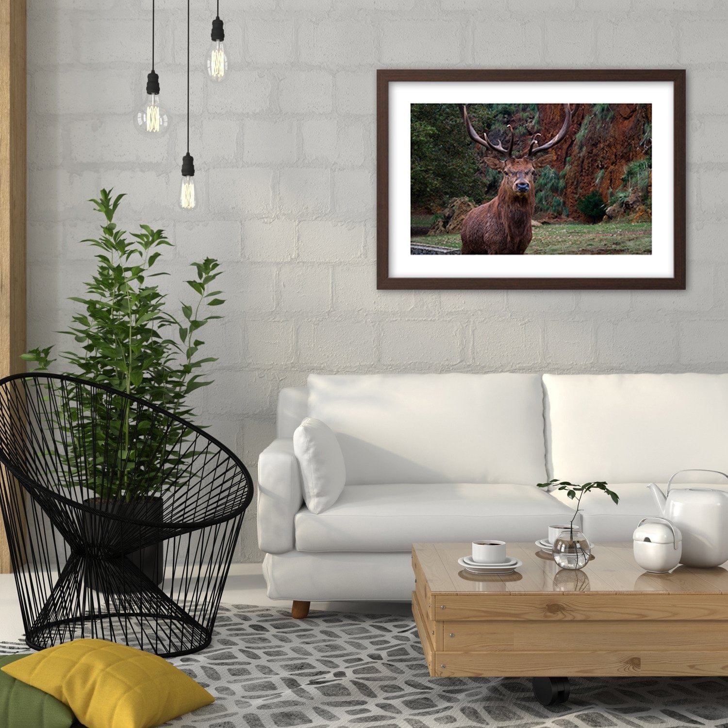 Glezna brūnā rāmī - King Of The Forest Home Trends DECO