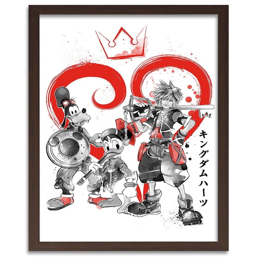 Glezna brūnā rāmī - Kingdom Japan Art Red Home Trends DECO