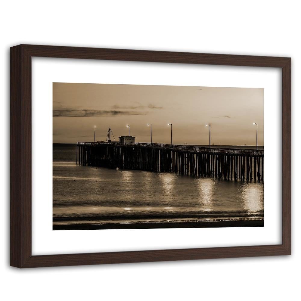Glezna brūnā rāmī - Lanterns On The Pier 2 Home Trends DECO