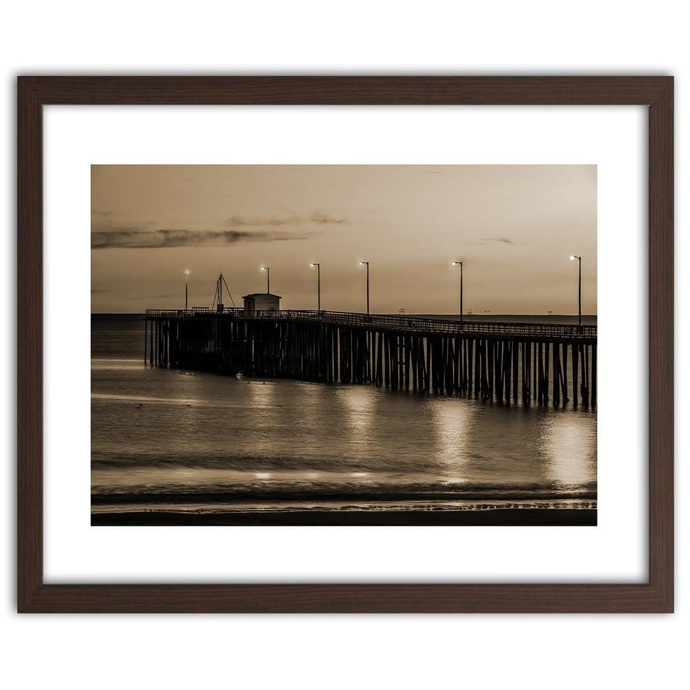Glezna brūnā rāmī - Lanterns On The Pier 2 Home Trends DECO