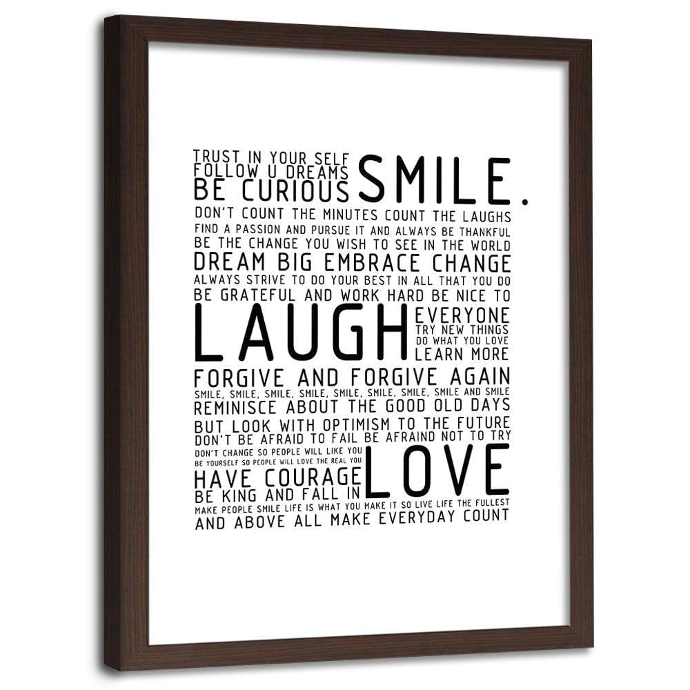 Glezna brūnā rāmī - Laugh Home Trends DECO