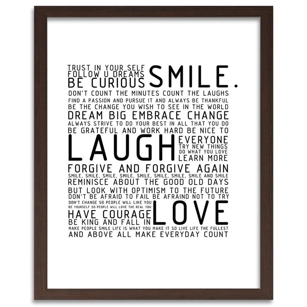 Glezna brūnā rāmī - Laugh Home Trends DECO