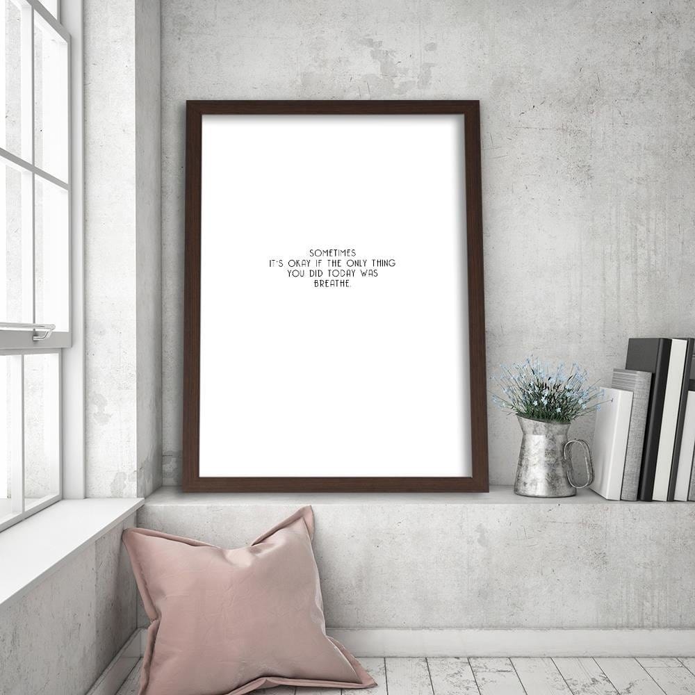 Glezna brūnā rāmī - Lazy Day Home Trends DECO