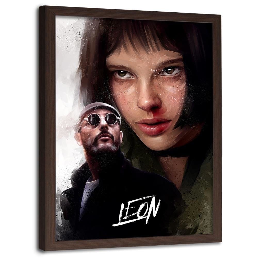 Glezna brūnā rāmī - Leon And Mathilda Home Trends DECO