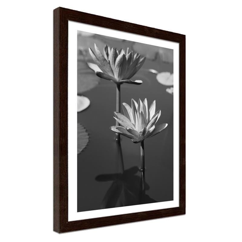 Glezna brūnā rāmī - Lilies in the pond Home Trends DECO