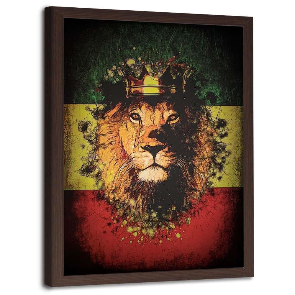 Glezna brūnā rāmī - Lion King Home Trends DECO