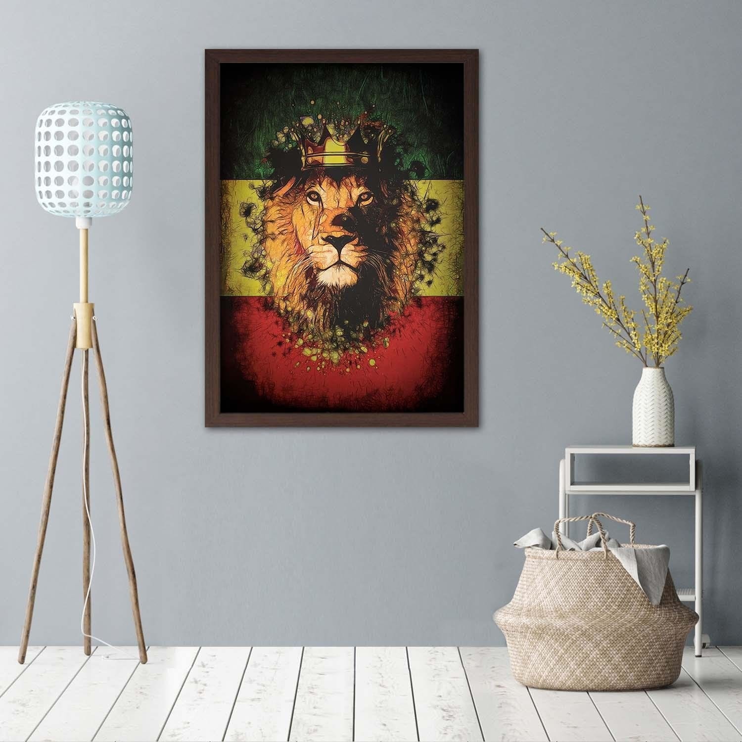 Glezna brūnā rāmī - Lion King Home Trends DECO