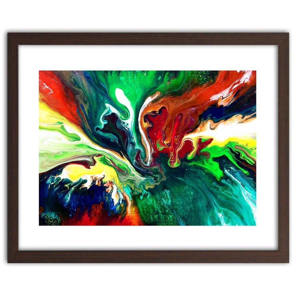 Glezna brūnā rāmī - Liquid Abstraction Home Trends DECO