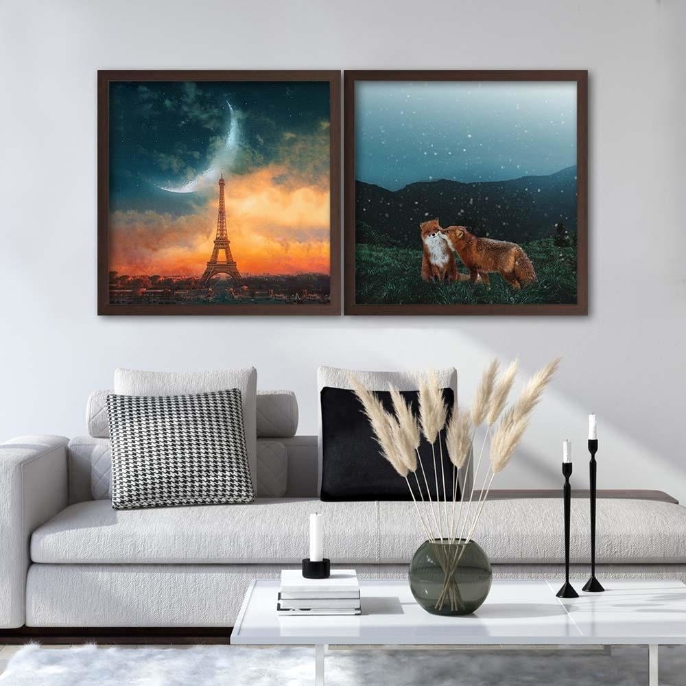 Glezna brūnā rāmī - Lisi Kiss Home Trends DECO