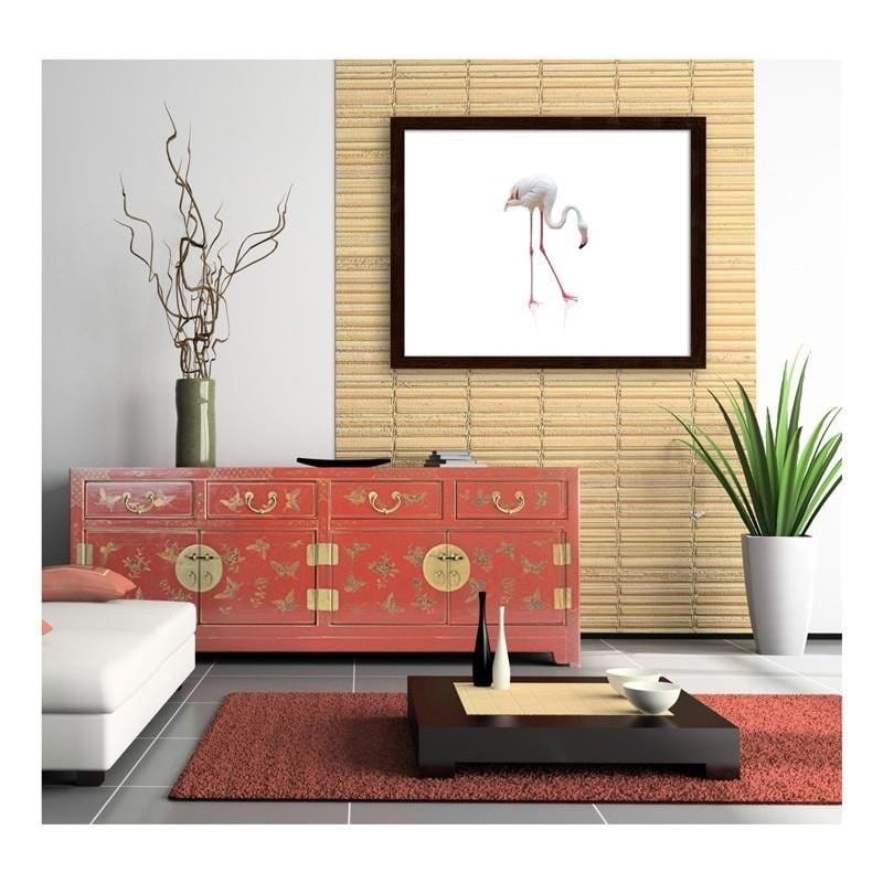Glezna brūnā rāmī - Lonely flamingo Home Trends DECO