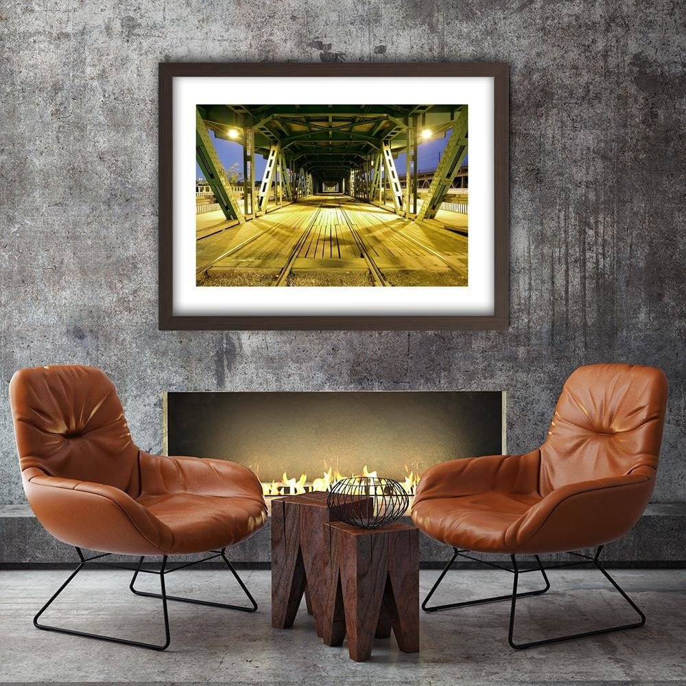 Glezna brūnā rāmī - Long Bridge Home Trends DECO