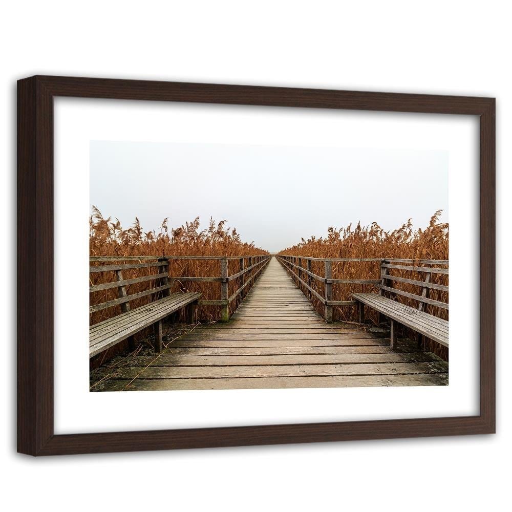 Glezna brūnā rāmī - Long Bridge Home Trends DECO