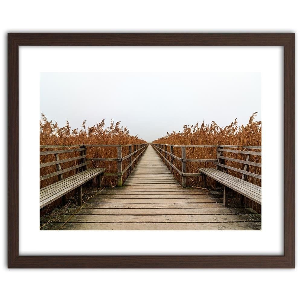 Glezna brūnā rāmī - Long Bridge Home Trends DECO
