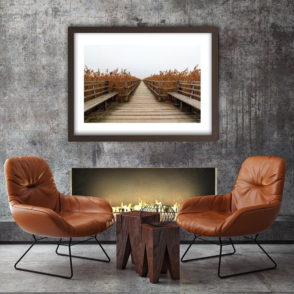 Glezna brūnā rāmī - Long Bridge Home Trends DECO