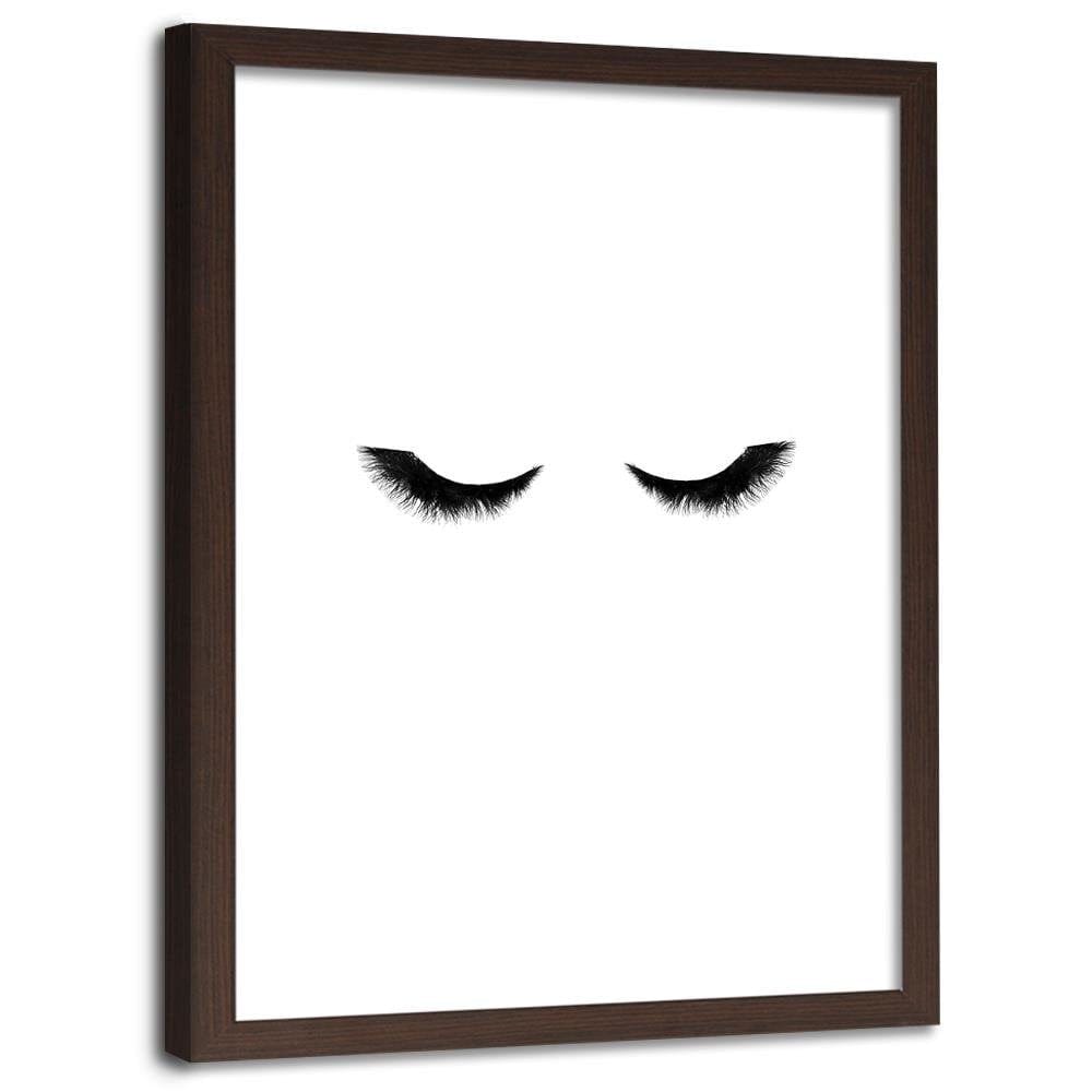 Glezna brūnā rāmī - Long Eyelashes Home Trends DECO