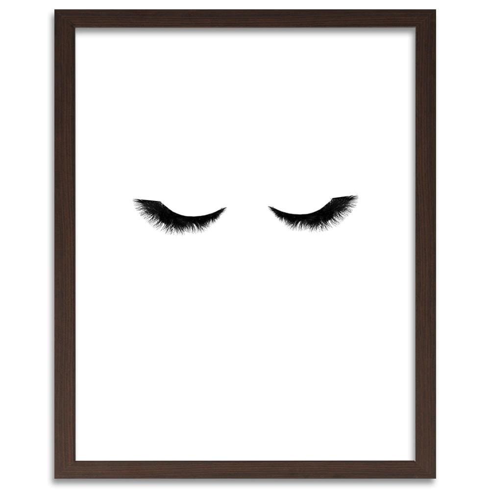 Glezna brūnā rāmī - Long Eyelashes Home Trends DECO