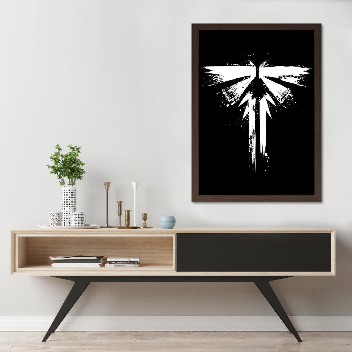 Glezna brūnā rāmī - Look For The Light Home Trends DECO