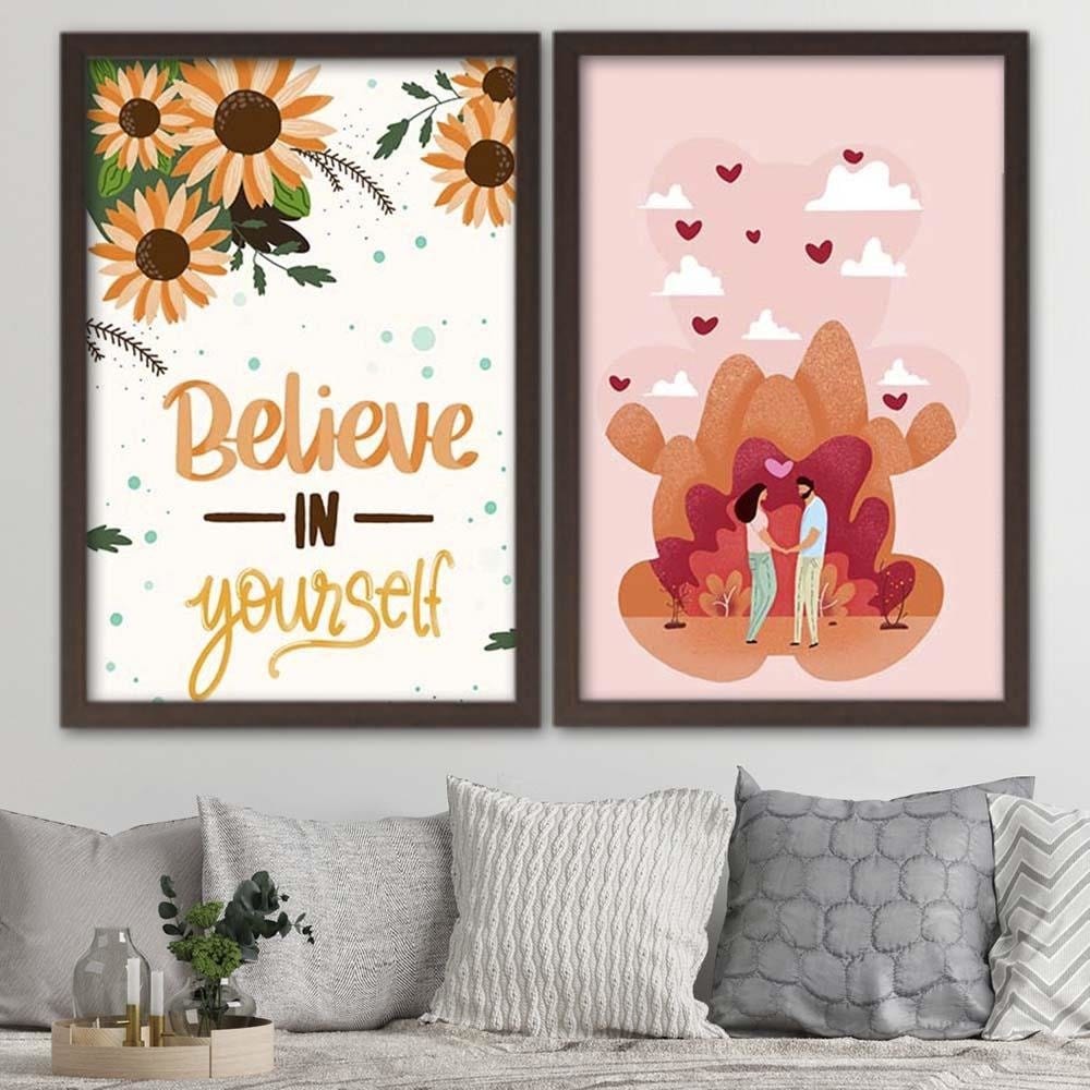 Glezna brūnā rāmī - Love Home Trends DECO