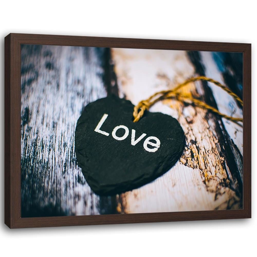 Glezna brūnā rāmī - Love Nackle Home Trends DECO