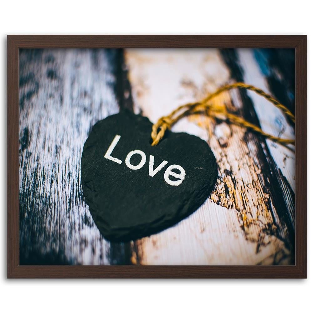 Glezna brūnā rāmī - Love Nackle Home Trends DECO