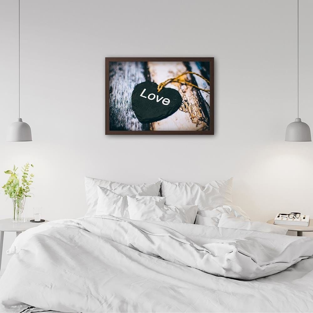 Glezna brūnā rāmī - Love Nackle Home Trends DECO