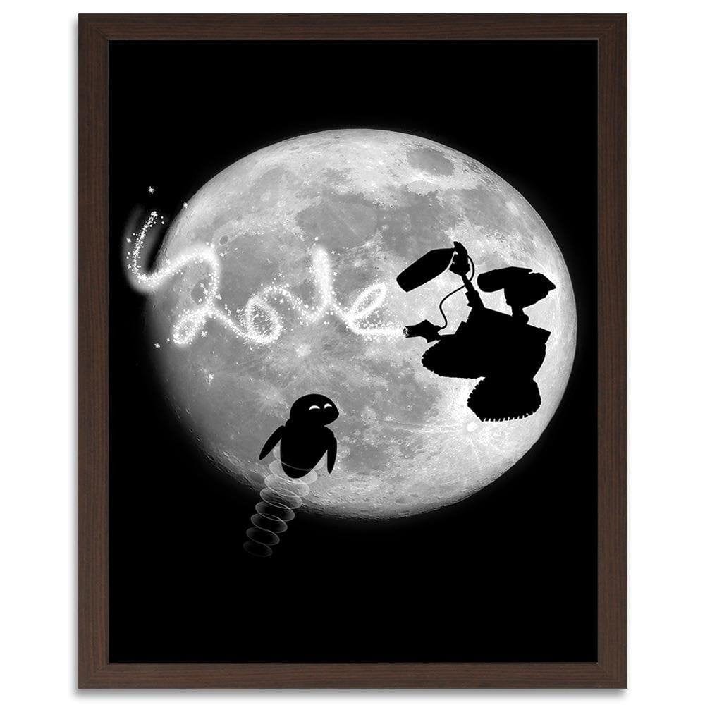 Glezna brūnā rāmī - Love Two Robots Grey Home Trends DECO