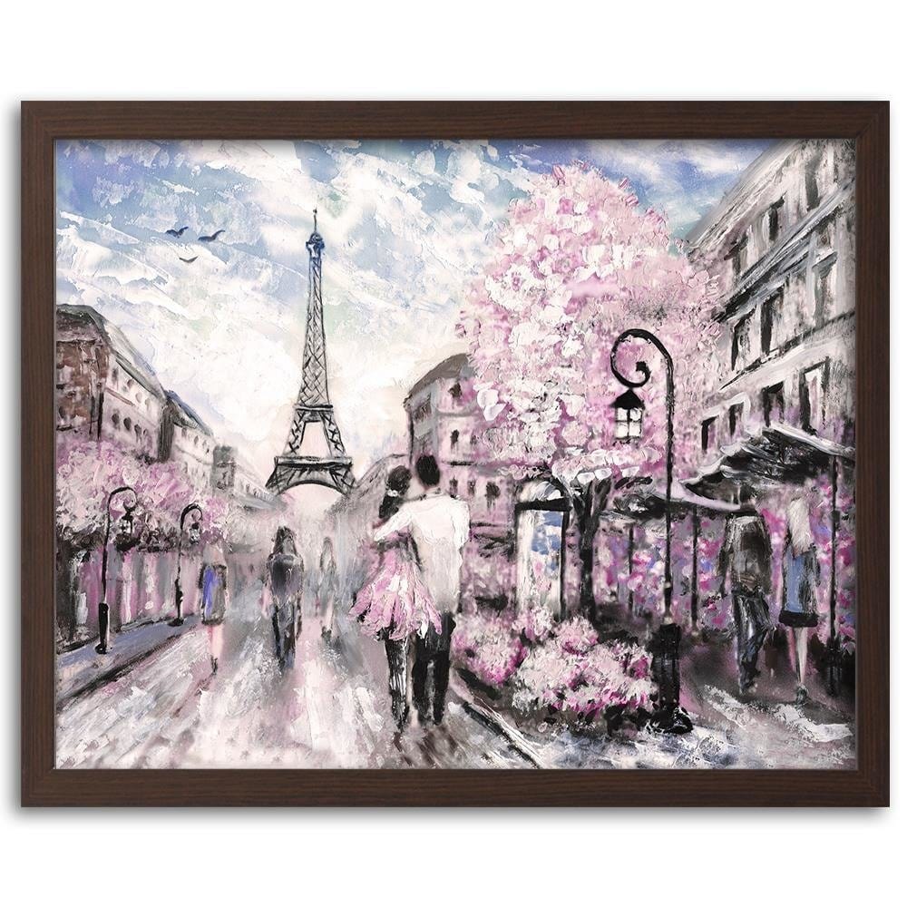 Glezna brūnā rāmī - Lovers In The Paris Home Trends DECO