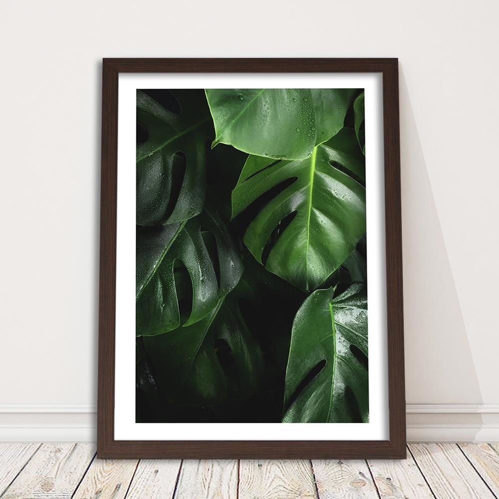 Glezna brūnā rāmī - Lush Green Home Trends DECO