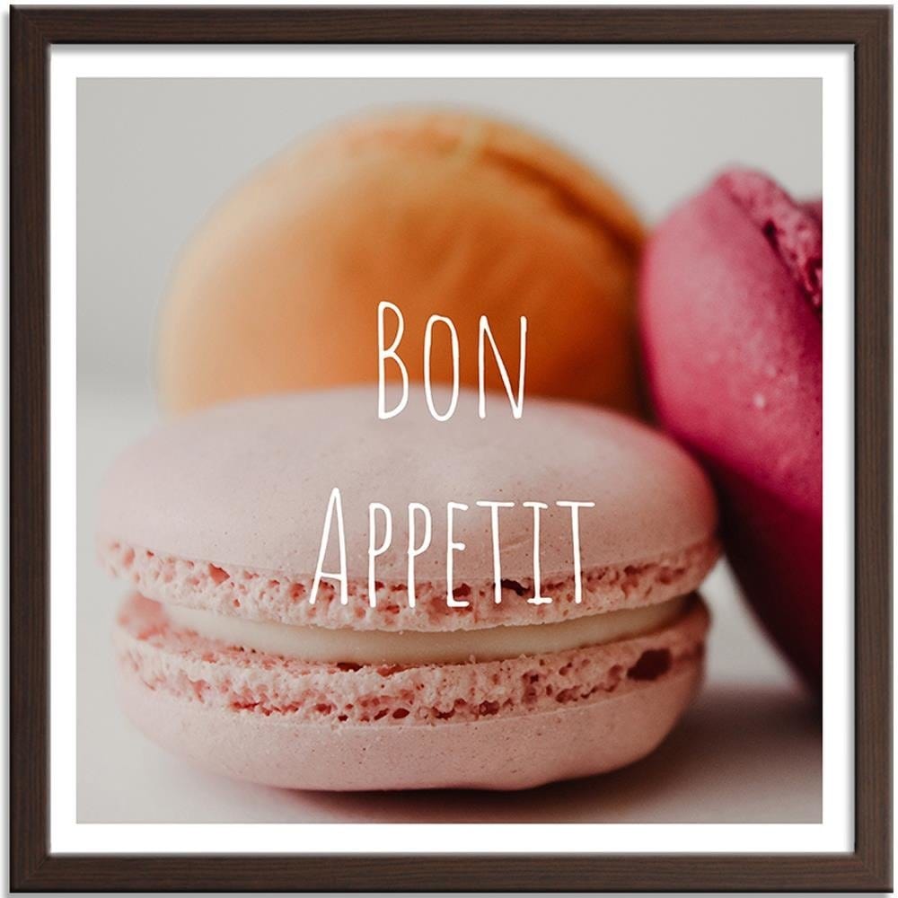Glezna brūnā rāmī - Macaroons - Bon Apetit Home Trends DECO