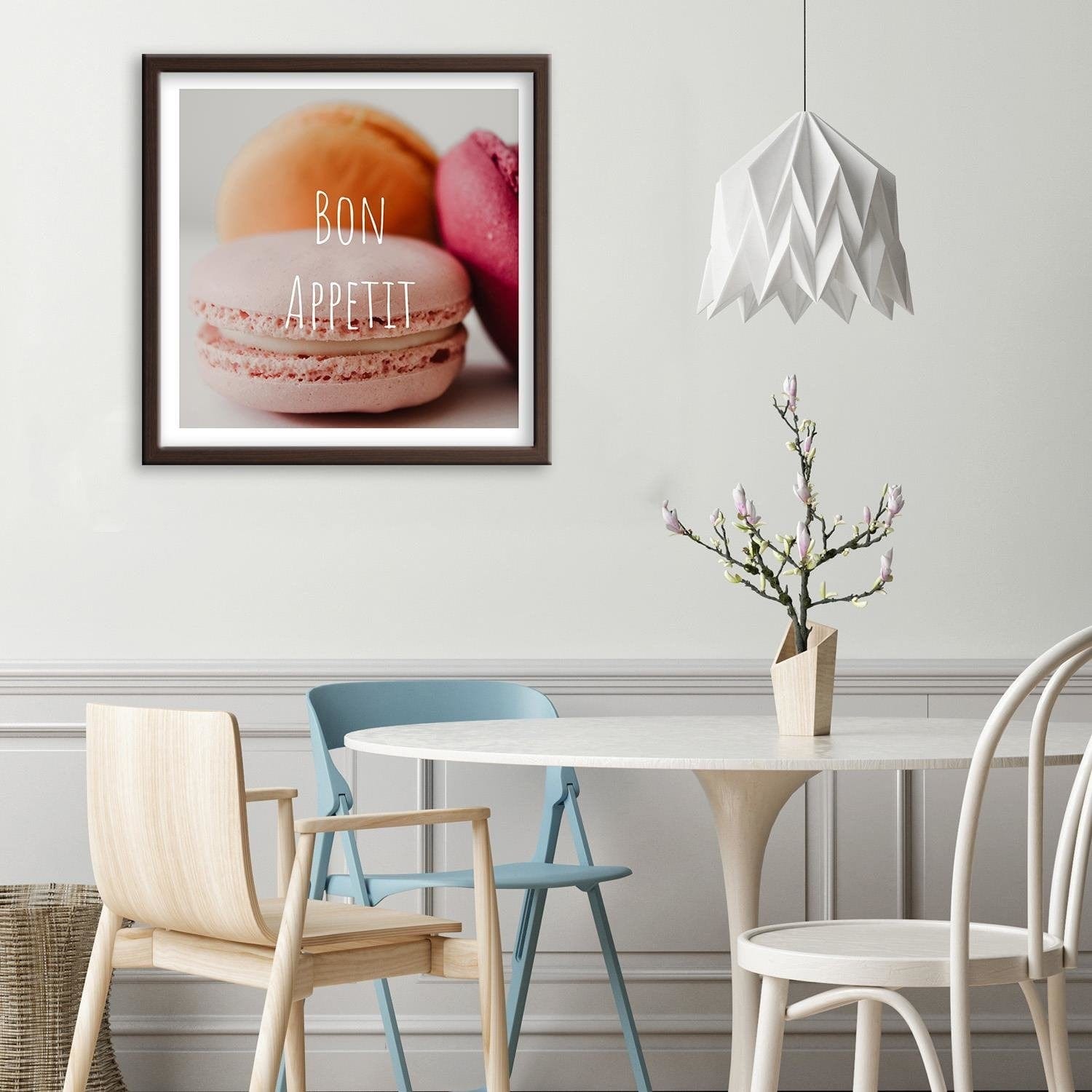 Glezna brūnā rāmī - Macaroons - Bon Apetit Home Trends DECO