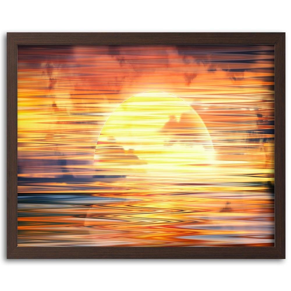 Glezna brūnā rāmī - Magic Sunset Home Trends DECO