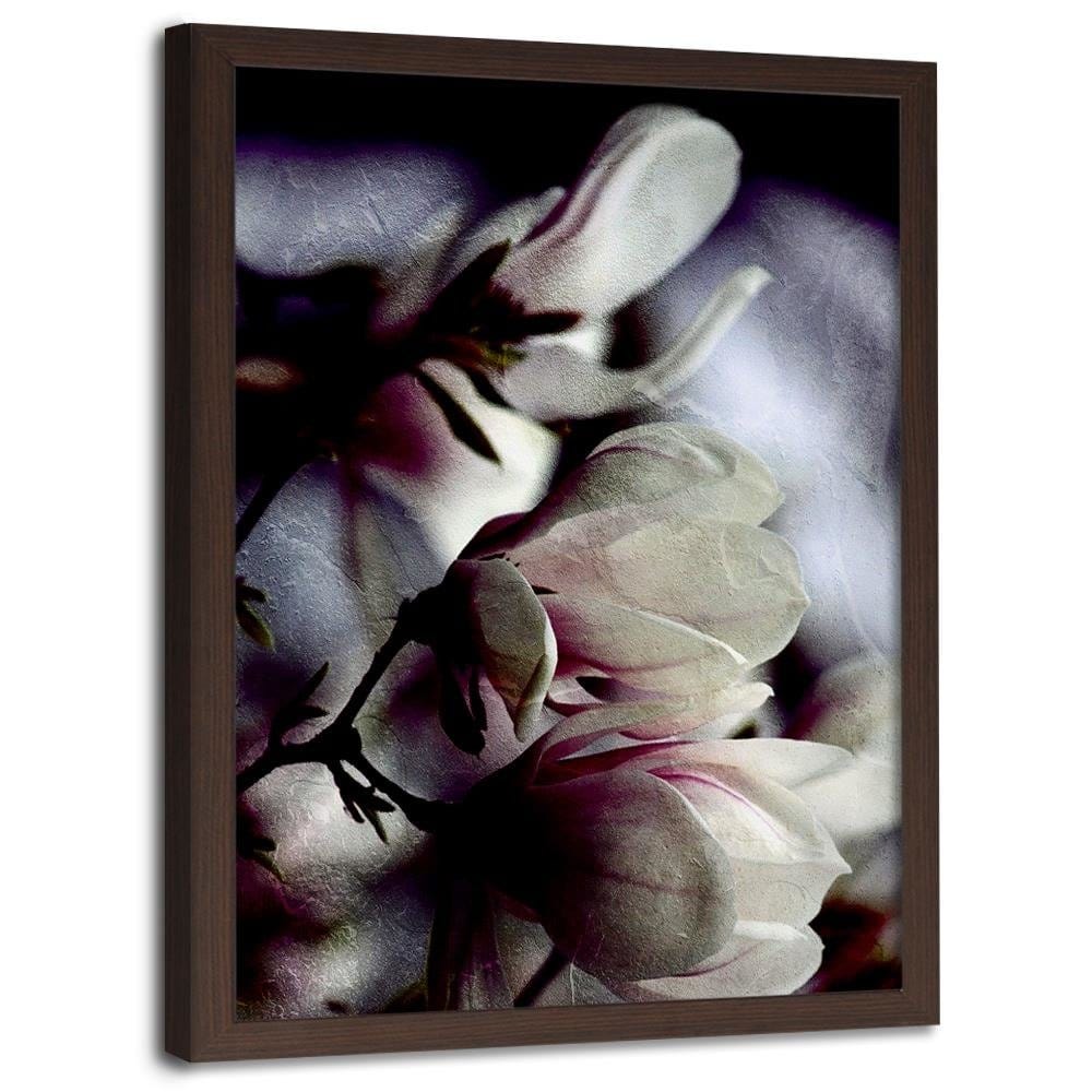 Glezna brūnā rāmī - Magnolia Buds Home Trends DECO