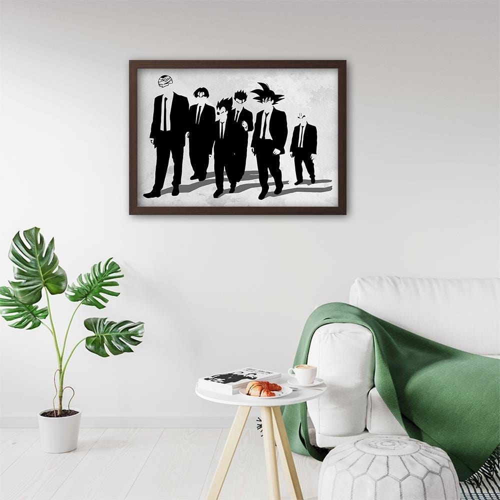 Glezna brūnā rāmī - Man In Black Goku Home Trends DECO