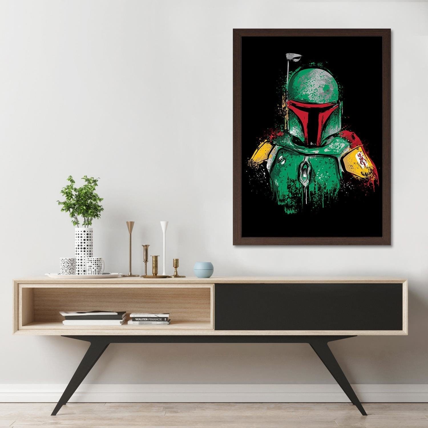 Glezna brūnā rāmī - Mandalorian Armor Home Trends DECO