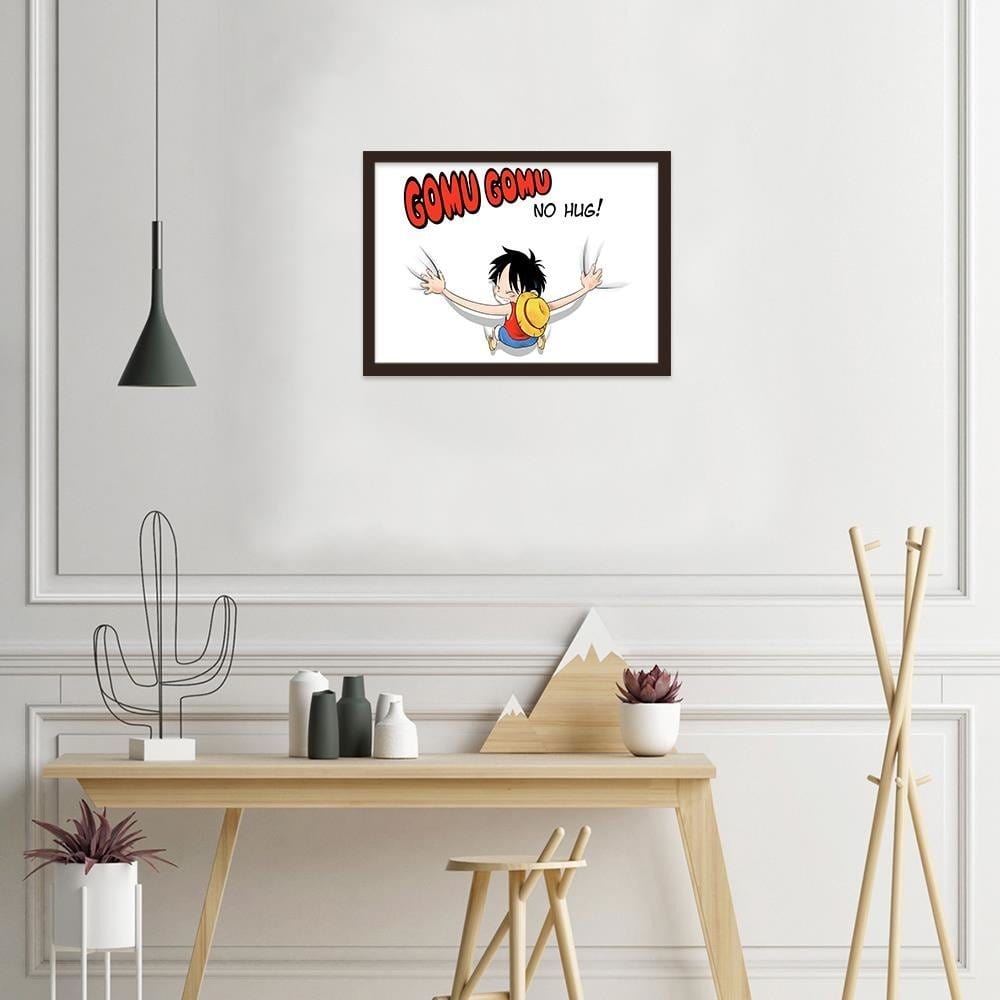 Glezna brūnā rāmī - Manga Hugging Home Trends DECO