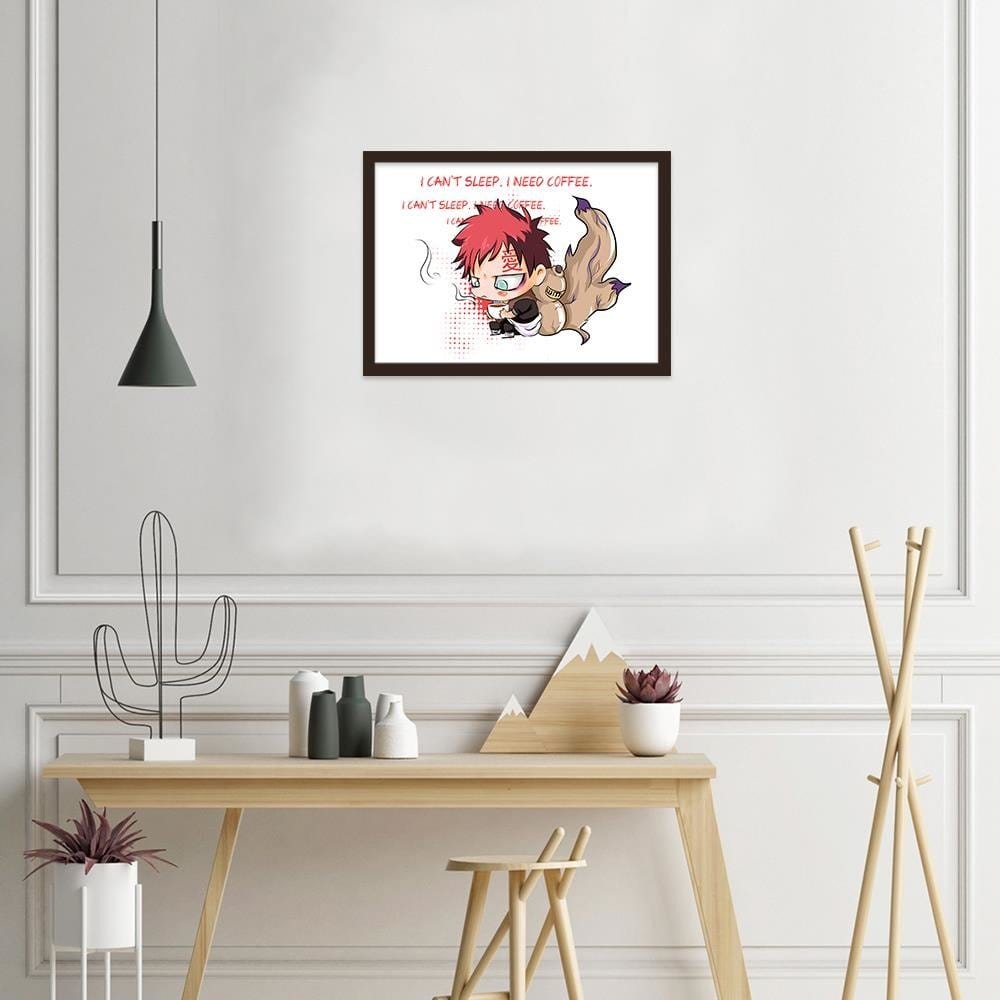 Glezna brūnā rāmī - Manga I Need Coffee Home Trends DECO