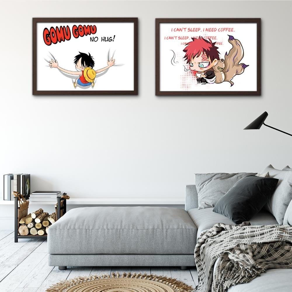 Glezna brūnā rāmī - Manga I Need Coffee Home Trends DECO