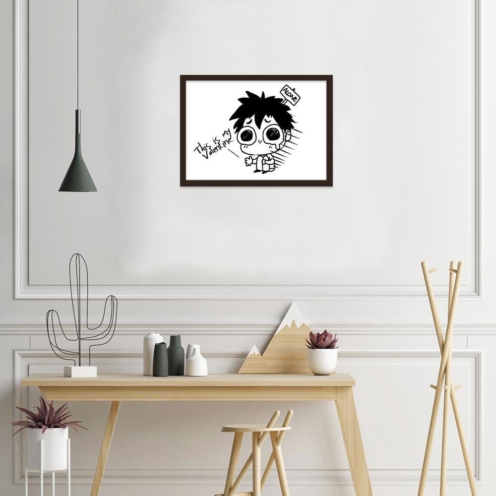 Glezna brūnā rāmī - Manga Little Boy Home Trends DECO