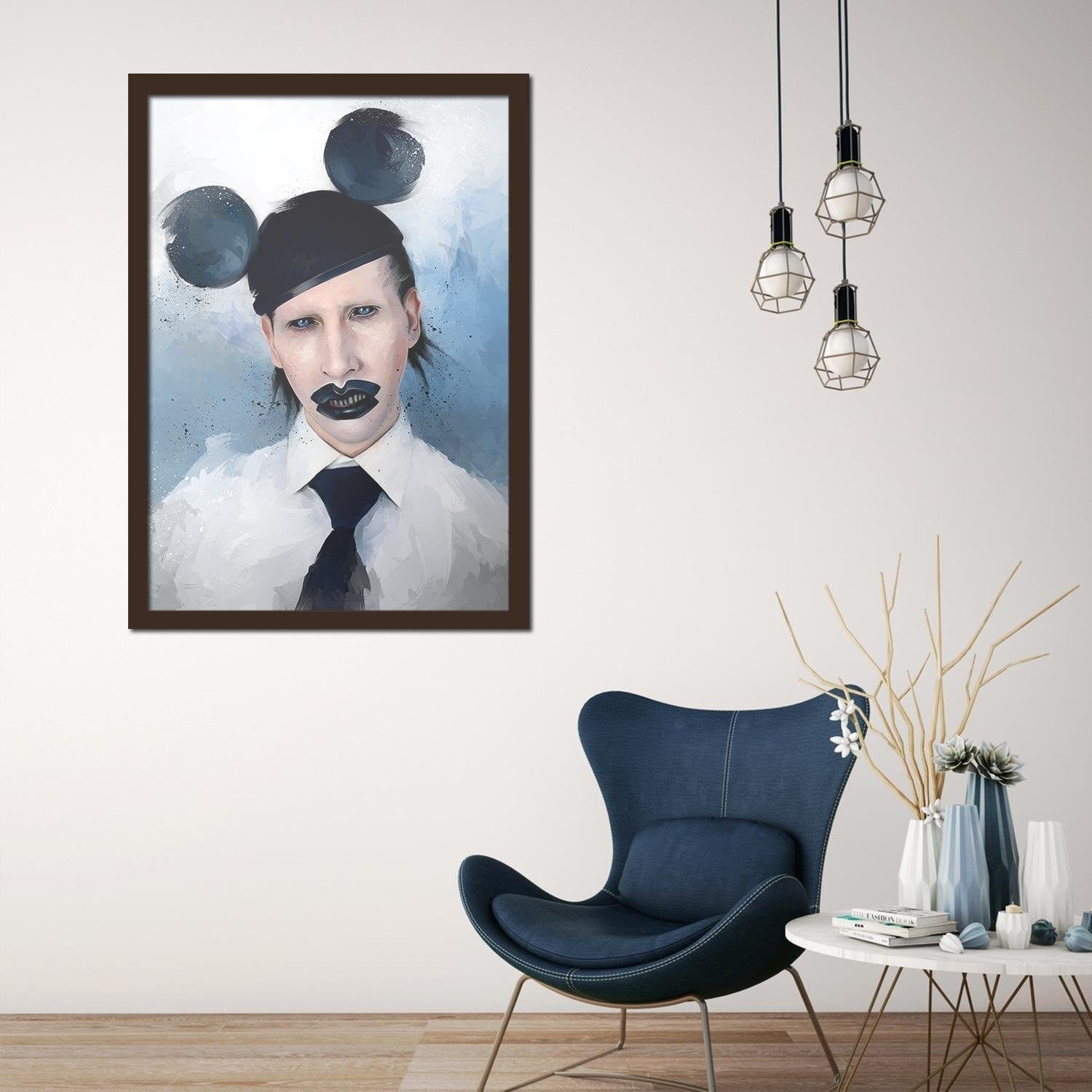 Glezna brūnā rāmī - Marilyn Manson Mouse Home Trends DECO
