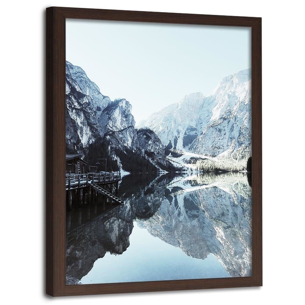 Glezna brūnā rāmī - Marina In The Mountains Home Trends DECO