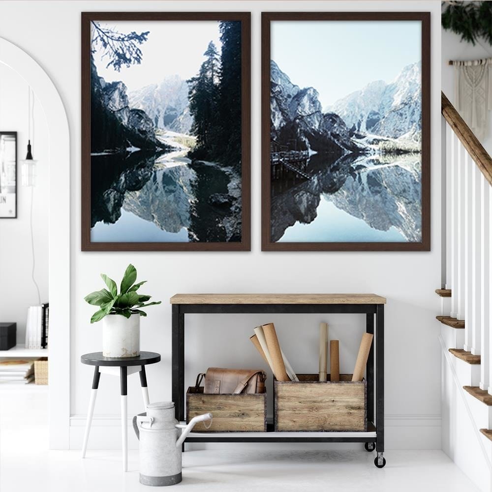 Glezna brūnā rāmī - Marina In The Mountains Home Trends DECO