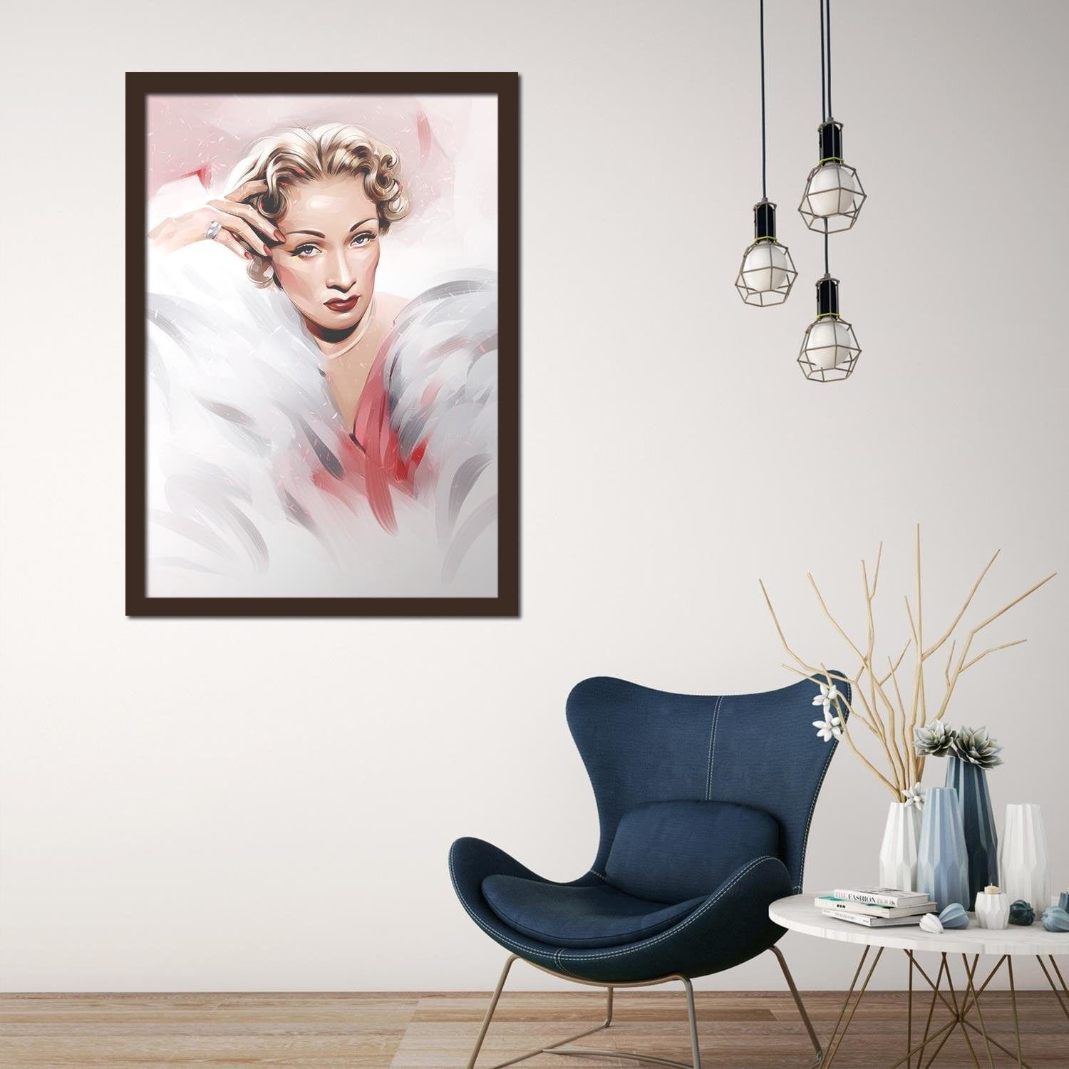Glezna brūnā rāmī - Marlene Dietrich Home Trends DECO