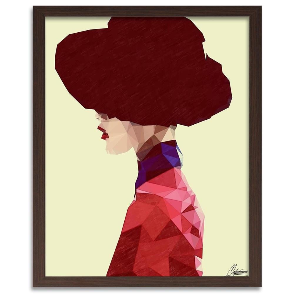 Glezna brūnā rāmī - Maroon Hat Home Trends DECO