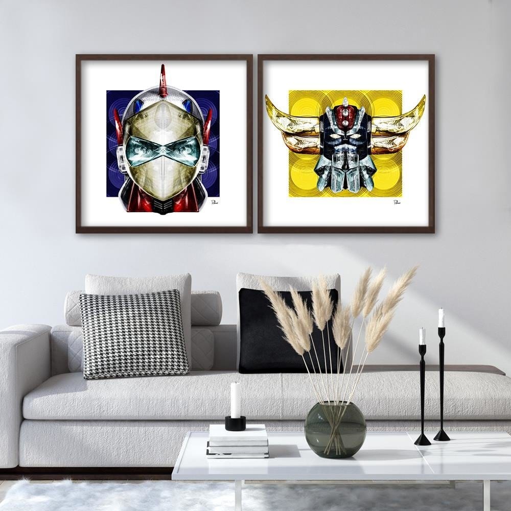 Glezna brūnā rāmī - Mask Japanese Hero Home Trends DECO