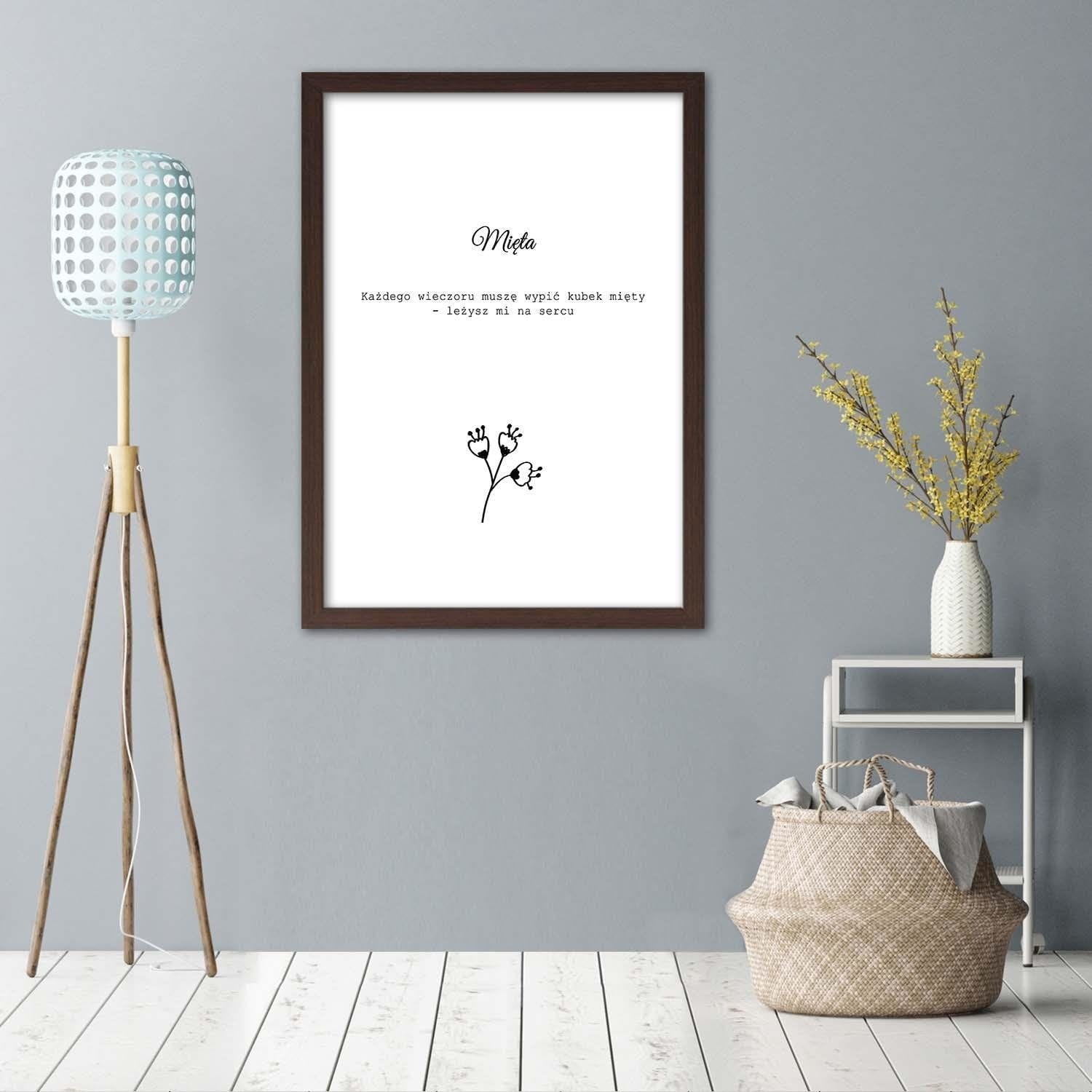 Glezna brūnā rāmī - Mint Home Trends DECO