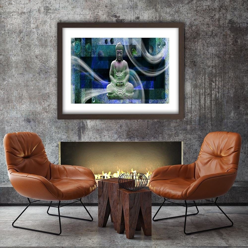 Glezna brūnā rāmī - Modern Buddha Home Trends DECO